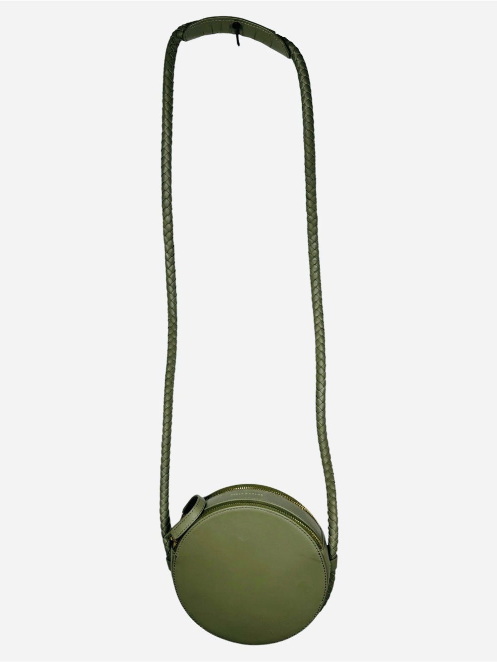 Neely and Chloe Canteen Bag Army Green Leather EUC - Picture 5 of 11